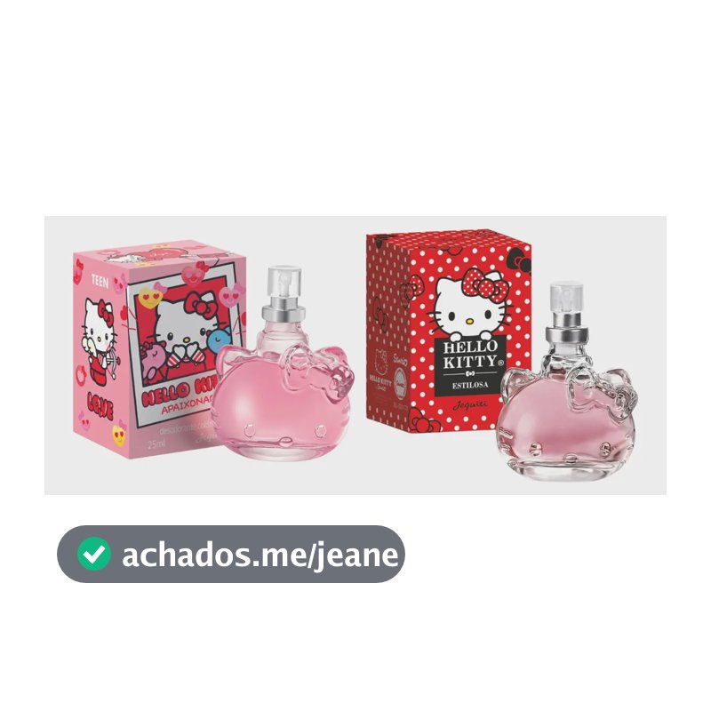 Kit Colonia Hello Kitty Estilosa + Apaixonada Jequiti 25ml