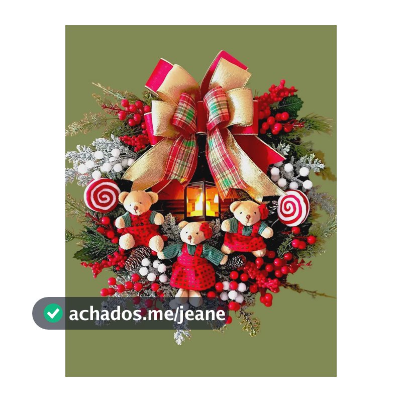Guirlanda Natal Ursinhos Vermelho