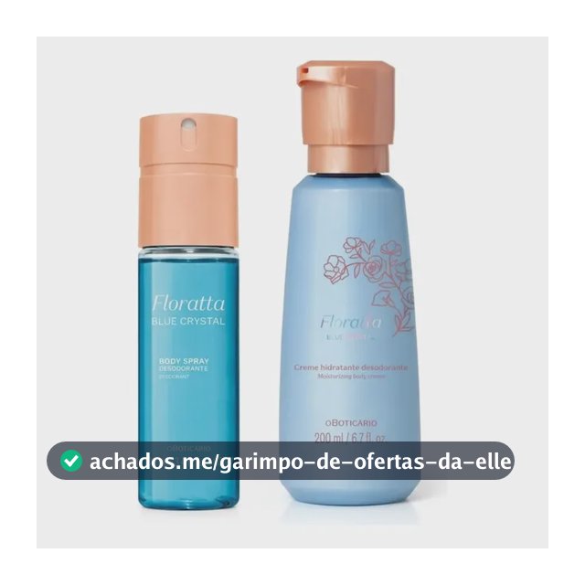 Combo Floratta Blue Crystal: Body Spray + Creme Corporal