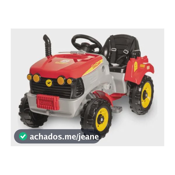 Carrinho De Passeio/pedal Infantil Trator Vermelho Calesita