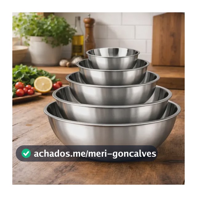 5 Tigelas Bowl Inox Com Medidor Multiuso Cozinha Misture, Meça E Prepare Receitas Com Precisão Profissional