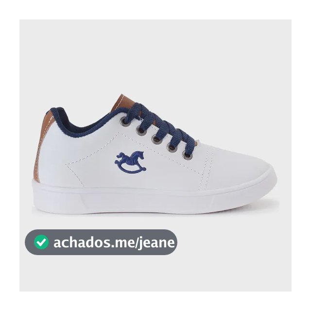 Tênis Infantil Menino Casual Branco Super Macio E Leve