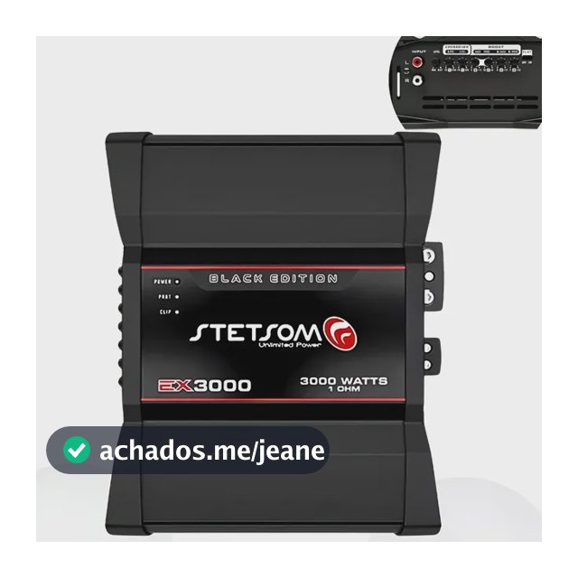 Módulo De Som Automotivo Stetsom Ex-3000 Black 1 2 Ou 4 Ohms
