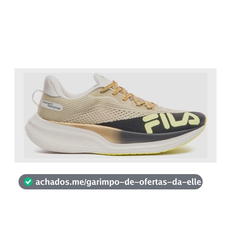 Tênis Fila Racer Speedzone Corrida Caminhada | Original Dourado/preto 35 Br