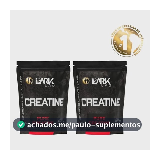 Creatina Monohidrata Pura 1kg (2 Unidades De 500g)  Dark Lab