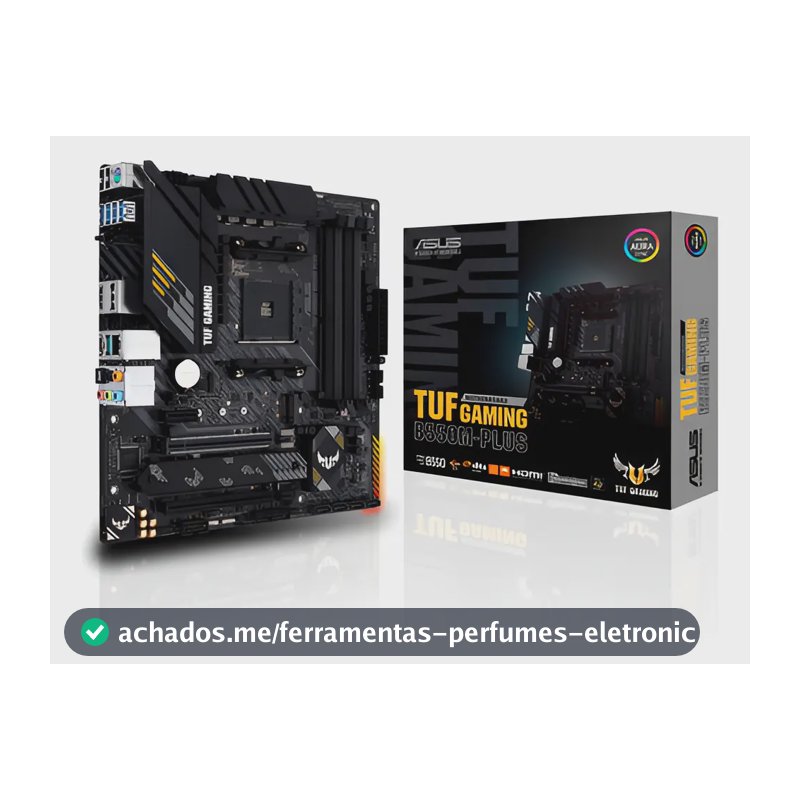 Placa Mãe Asus Tuf Gaming B550m Plus B550 Amd Am4 Matx Ddr4 Preto