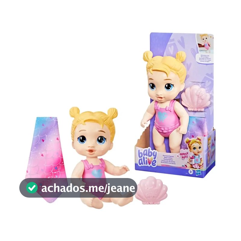Baby Alive Brincadeira De Sereia Harper Hugs Loira Hasbro