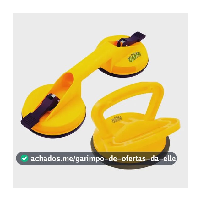 Kit De Ventosa Simples 45k E Dupla 90k De Alta Sucção Manuseio Piso Porcelanato Vidro Azulejo Vidro Espelho - O Barateiro Ferragens