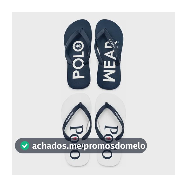 Kit 2 Chinelos Estampados Polo Wear Branco-marinho