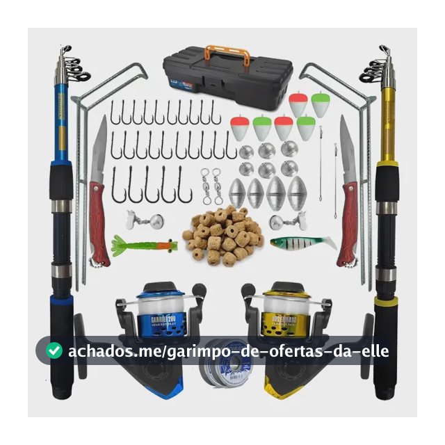 Vara De Pesca Completa 2 Vara 2 Molinete E Itens Conforme Disponibilidade De Estoque
