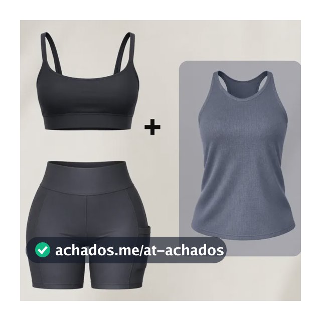 Conjunto Fitness Feminino Treino Academia Conjunto E Regata