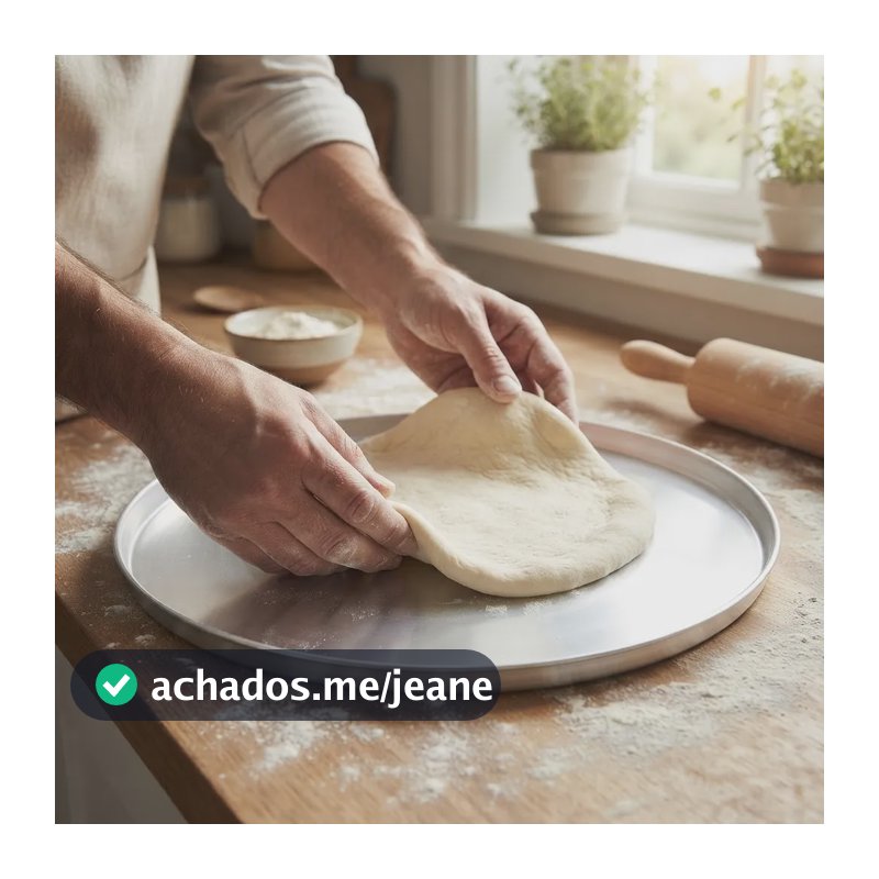 Forma De Alumínio Pizza 35 Cm Natural