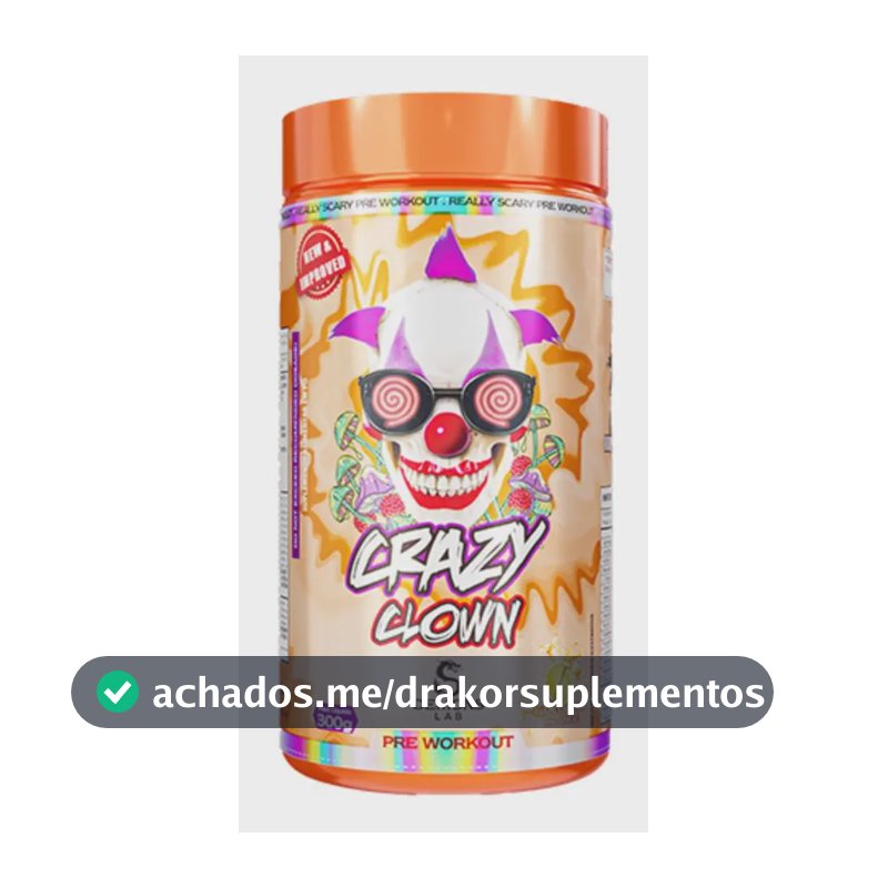Pré Treino Crazy Clown 300g Demons Lab Sabor Orange Laranja