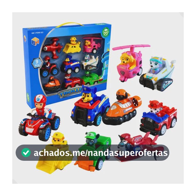 Kit 9 Carros E Personagens Patrulha Canina Coleção Fricção Colorido