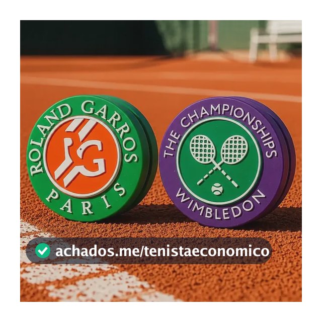 Kit 2un Antivibrador Raquete Tenis Roland Garros Wimbledon Verde-claro