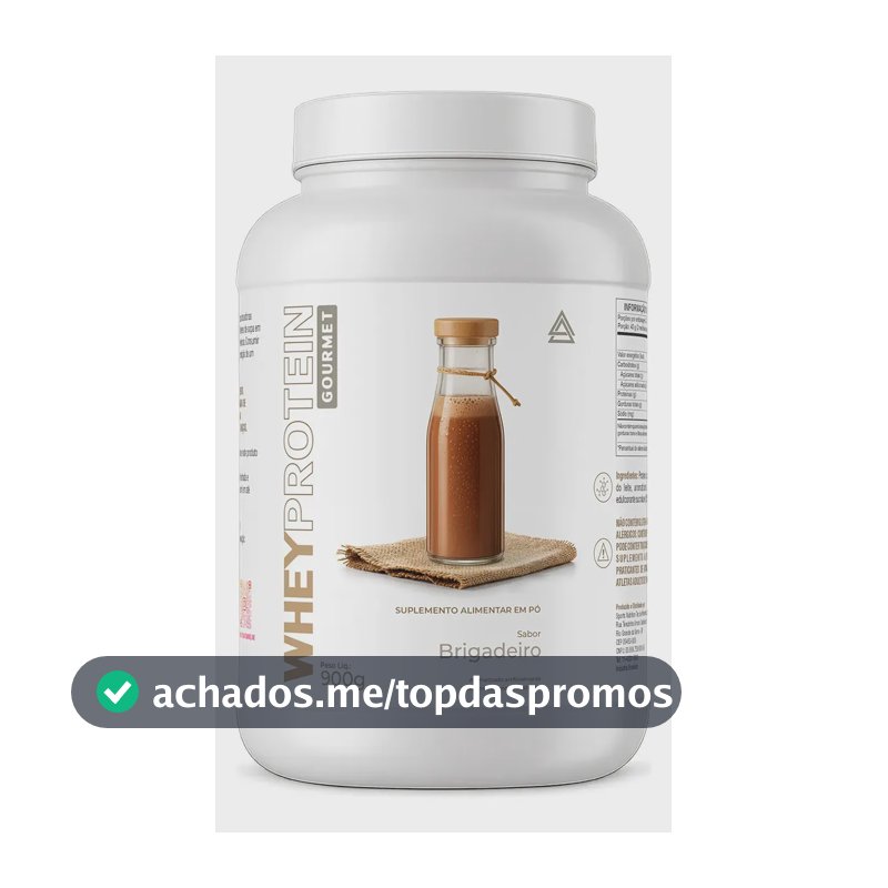 Whey Protein 100% Gourmet 900g - Diversos Sabores Sabor Brigadeiro