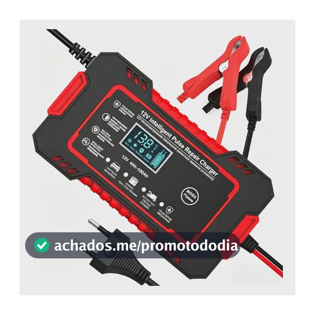 Carregador Bateria 12v Até 100 Amperes Carro Moto Caminhão