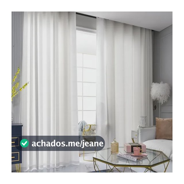 Cortina De Linho Flamê Trilho Suíço Pe Direito Alto 4x2,50 A