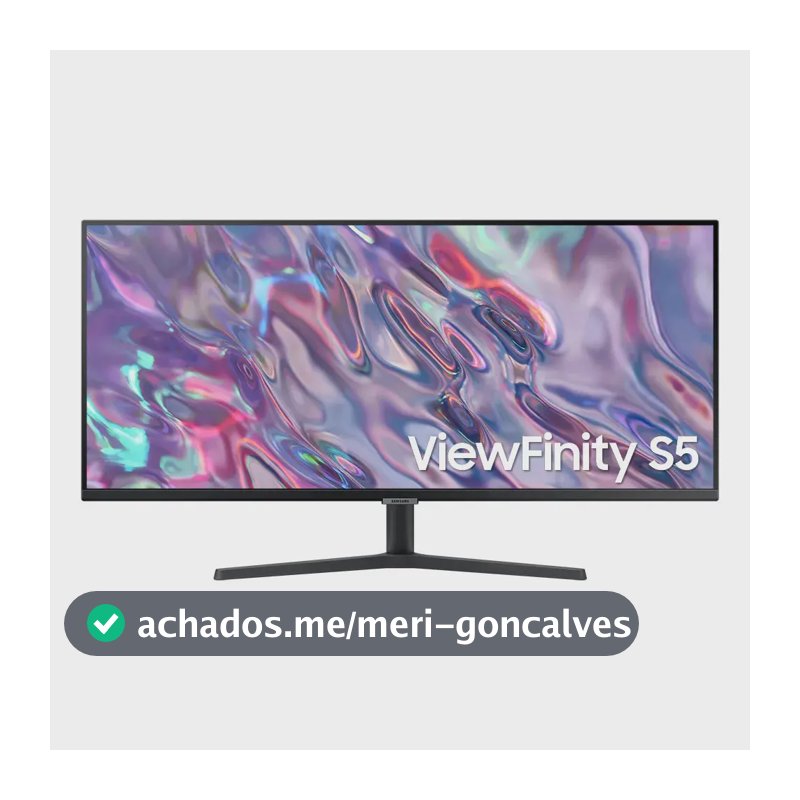 Monitor Samsung ViewFinity S5 34” UWQHD VA LS34C500GALMZD 100Hz 5(GTG) HDMI Headphone Display Port