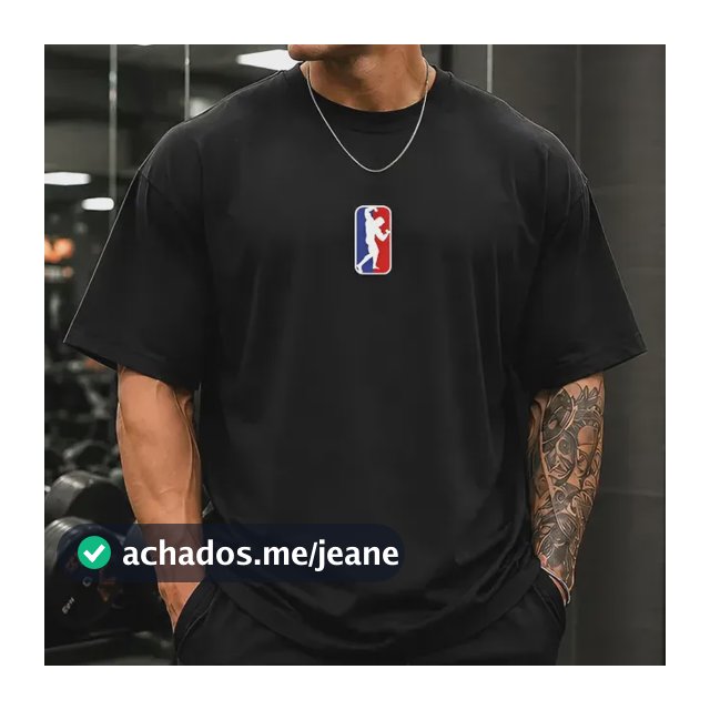 Camiseta Oversized Masculina Algodão Estampa Pose Academia Preto G1
