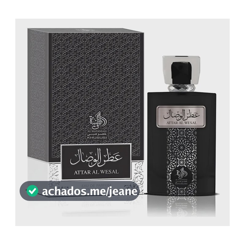 Perfume árabe attar al wesal árabe masculino 100 ml Hannity Cosmeticos