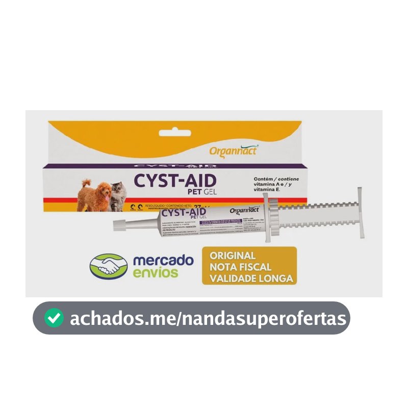 Cyst Aid Pet Organnact Gel Suplemento Renal Para Cães Gatos 27ml