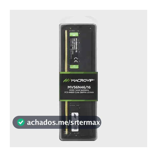 Memória DDR5 16GB 5600MHz Macrovip para Desktop