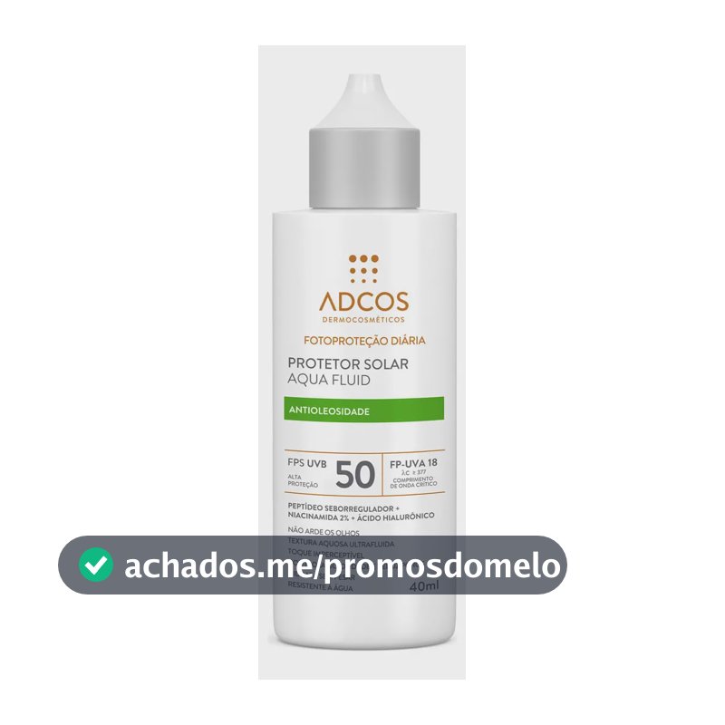 Adcos Protetor Solar Aqua Fluid Fps 50 Incolor 40ml