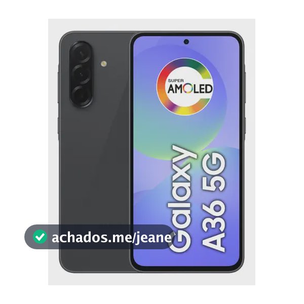 Smartphone Samsung Galaxy A36 5G 128GB 6GB RAMCâmera Tripla Traseira de até 50MP Selfie 12MP Tela 6.7" - Preto