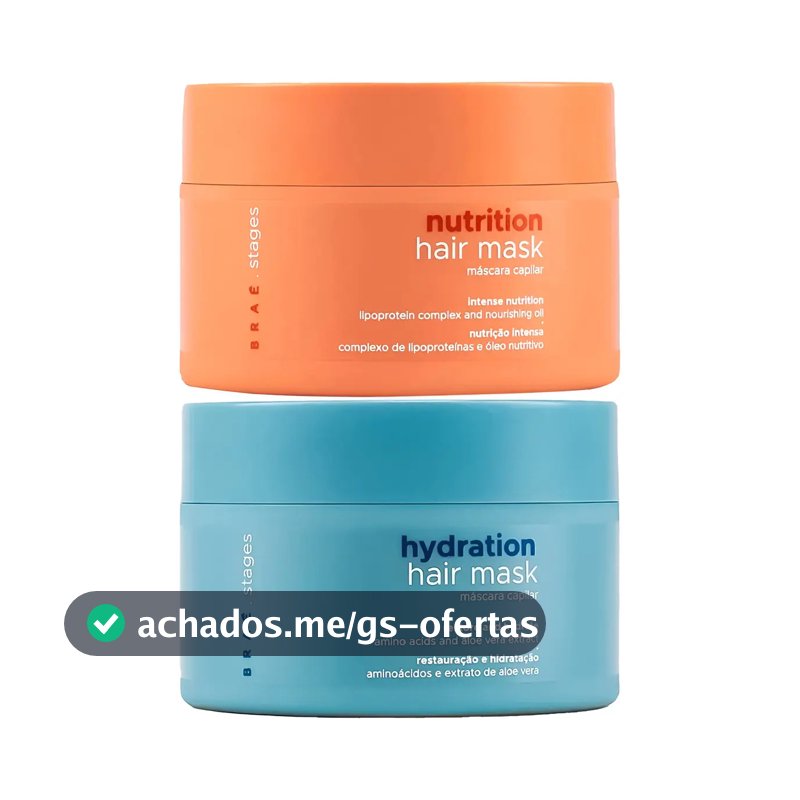 Máscaras De Tratamento Nutrição + Hidratação Stages - Braé