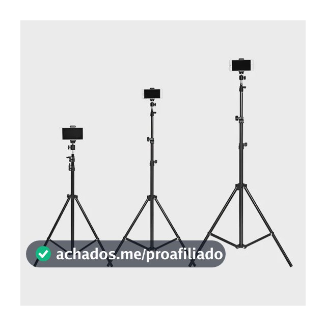 Tripé Profissional 2.1m + Suporte Para Celular Câmera