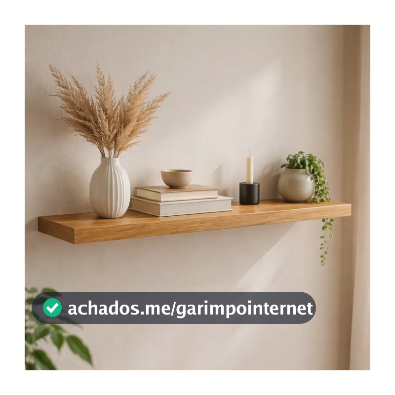 Prateleira 120x20 Mdf 25mm Com Suporte Invisível Freijó