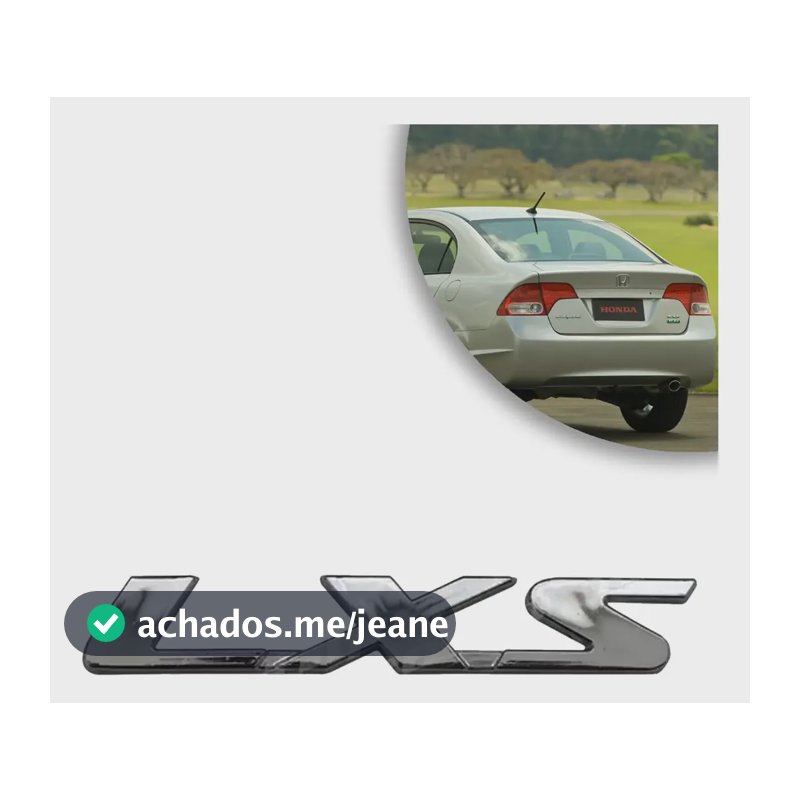Emblema Lxs Hd Civic 07/11 Cromado