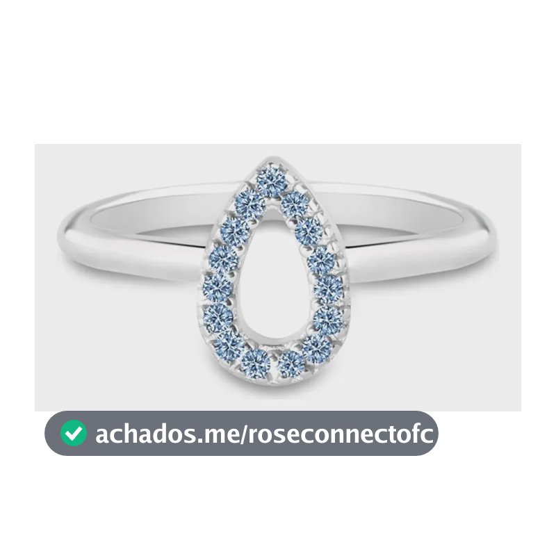 Anel Life Astro Gota Em Prata 925 Com Pedras Azuis 12