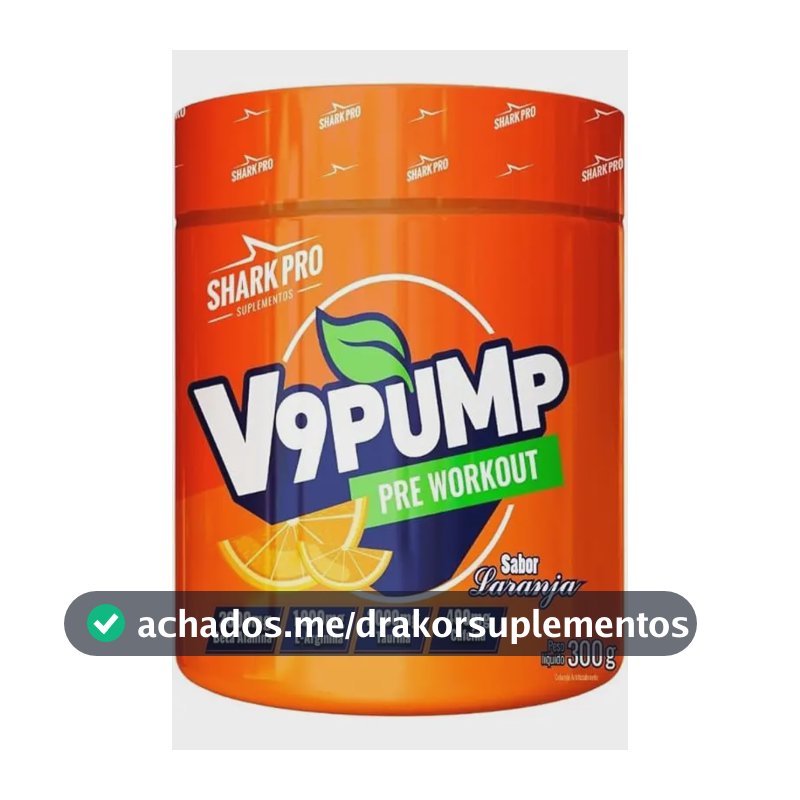 Suplemento em pó Shark Pro Techfun V9 Pump sabor Refrigerante de laranja x 300g