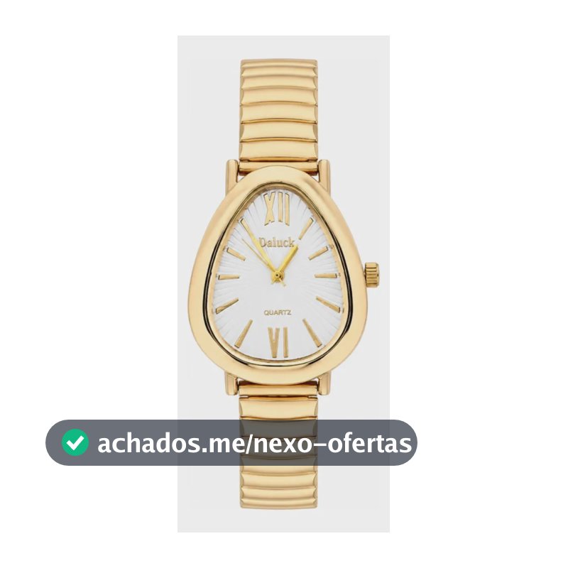 Relógio De Pulso Feminino Premium Aço Bracelete Tulipa Moda Dourado Cx Branca