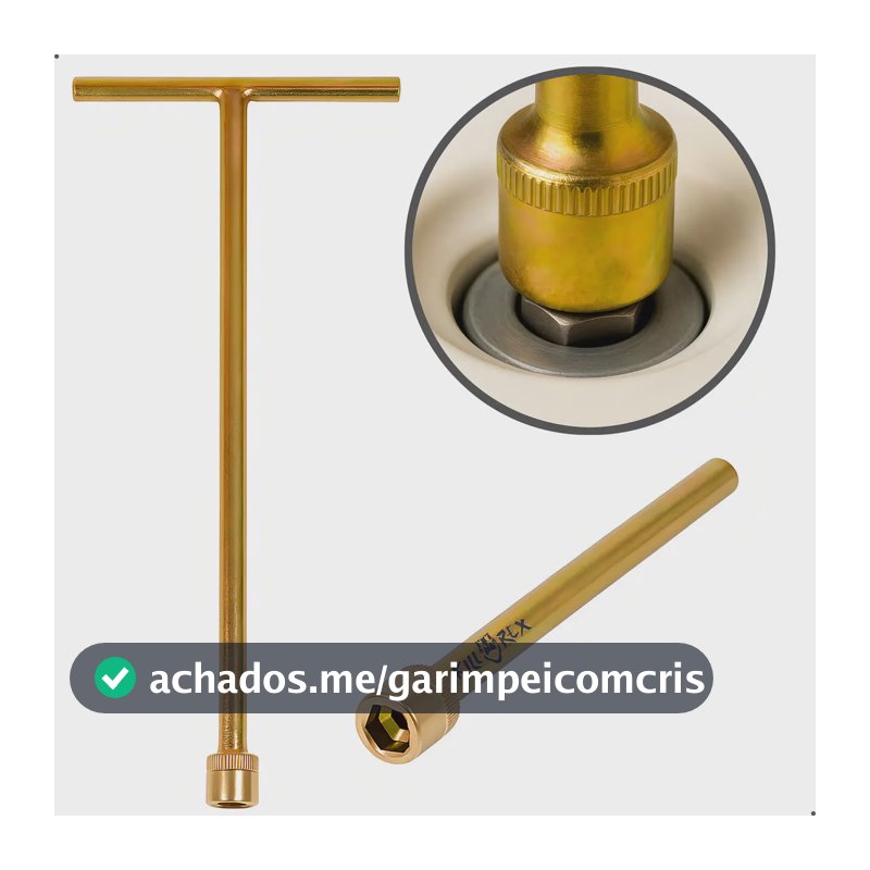 Chave T 10mm Canhão Longa Remover Parafuso Agitador Universal Lm08 Lm06 Electrolux Brastemp Consul Fazer Limpeza Máquina De Lavar 42cm