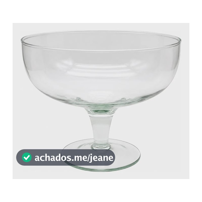 Taça De Vidro 2,5 Litros Para Frutas E Saladas Transparente