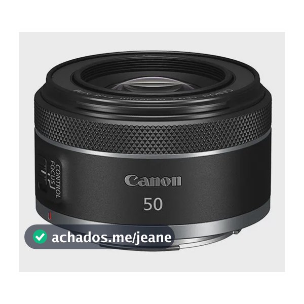 Lente Canon Rf 50mm F/1.8 Stm - Para Canon R Rp R5 R6 R7 R10 Preto
