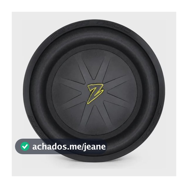 Zetta Audio Subwoofer V-12 950wrms Cinza 4 Ohms Novo 950rms Preto