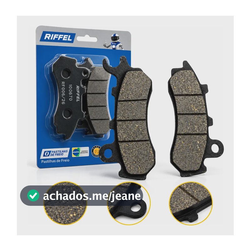 Pastilha Freio Dianteira Moto Fan Titan 160 / 18 A 24 Riffel