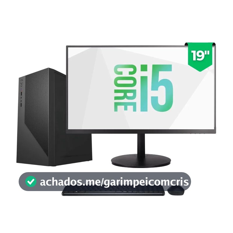 Computador Completo Intel Core I5, 8gb Ram, Ssd 240gb, Monitor 19 Led, Windows 10 Pro - Bluepc Plus Cdbp-plu101