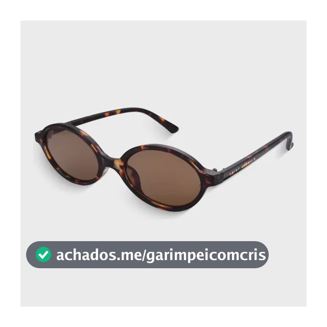 Óculos de Sol Saint Germain Siena Oval Tartaruga para Mulher com Lente Marrom e Proteção UV400
