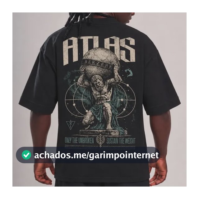 Camiseta Oversized Masculina Berzerk Atlas