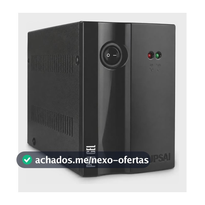 Estabilizador Progel 3 2000va 2kva 220v Entrada E 220v Saídas Upsai Monovolt Linha Informática Eletrodoméstico Cor Preto