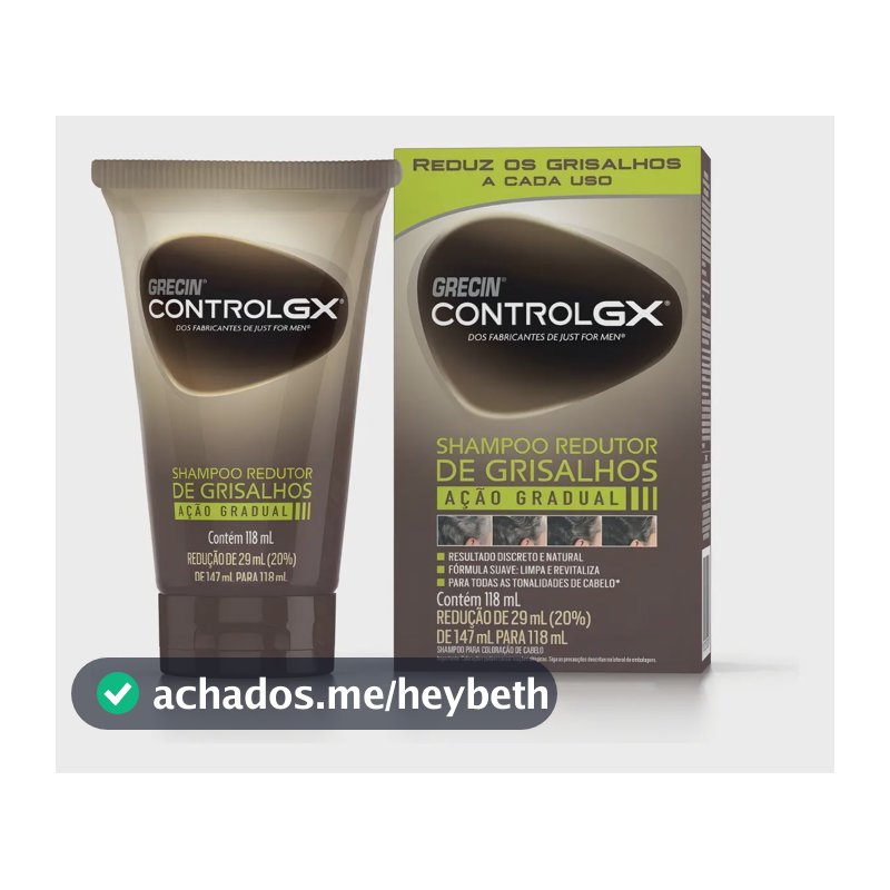 Shampoo Tonalizante Grecin Control GX Reduz Grisalho 118ml
