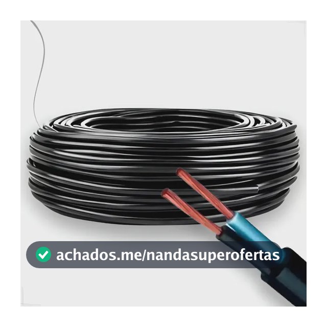 Rolo De Fio Pp 2x2,5mm 2,5mm Rolo 100m Metros Cabo Elétrico