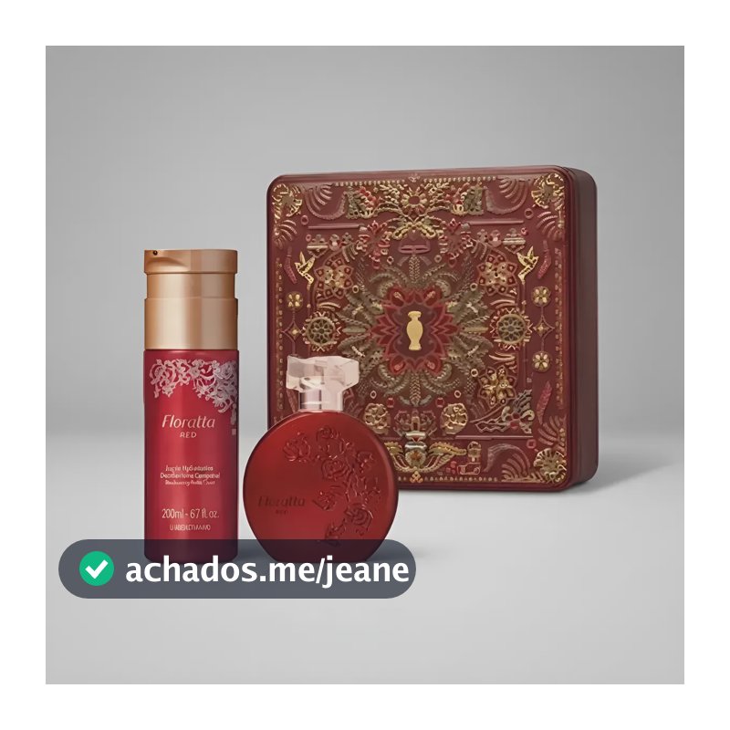 Kit Presente Natal Floratta Red Colônia 75ml + Loção 200ml