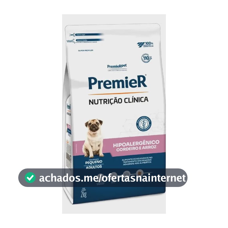 Premier Hipoalergênico Cães Sabor Cordeiro 2 Kg