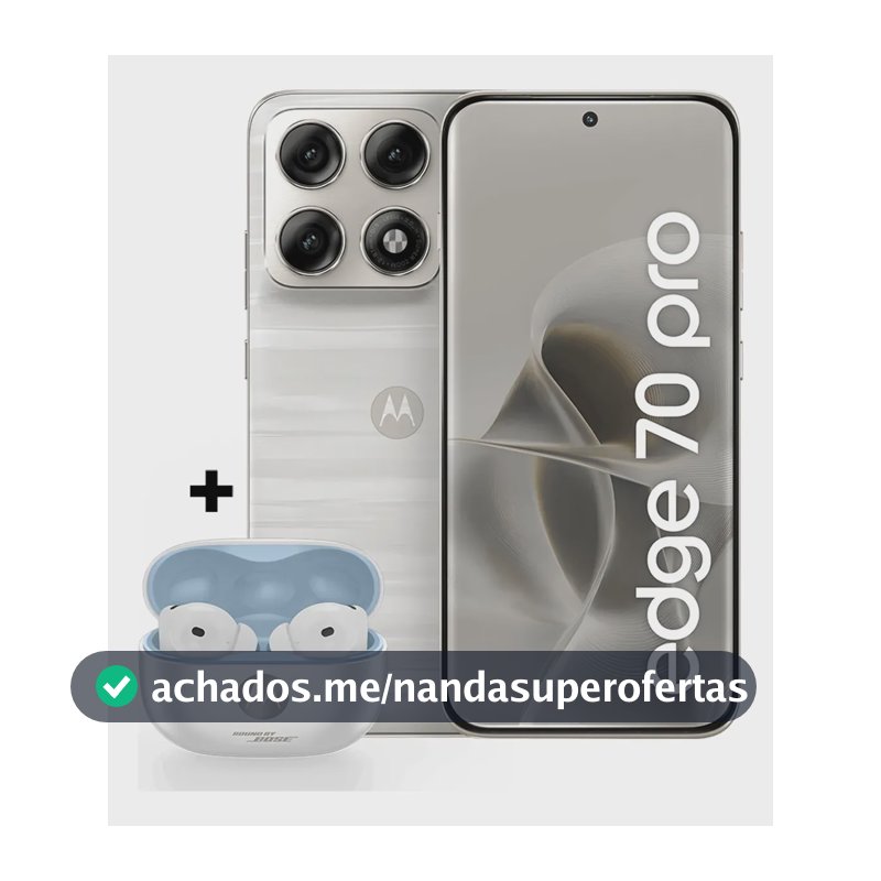 Kit Smartphone Motorola Edge 70 Pro 5g 256gb Branco + Moto Buds 2 Plus Bose Branco